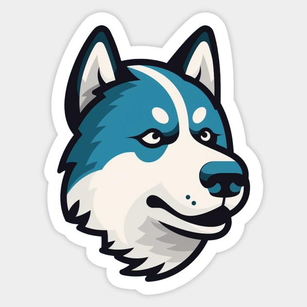 Husky Minimal Style, Love Huskies, Dog Lover Sticker by logiamerch